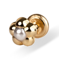 Gold Pearl Cluster Stud Earrings