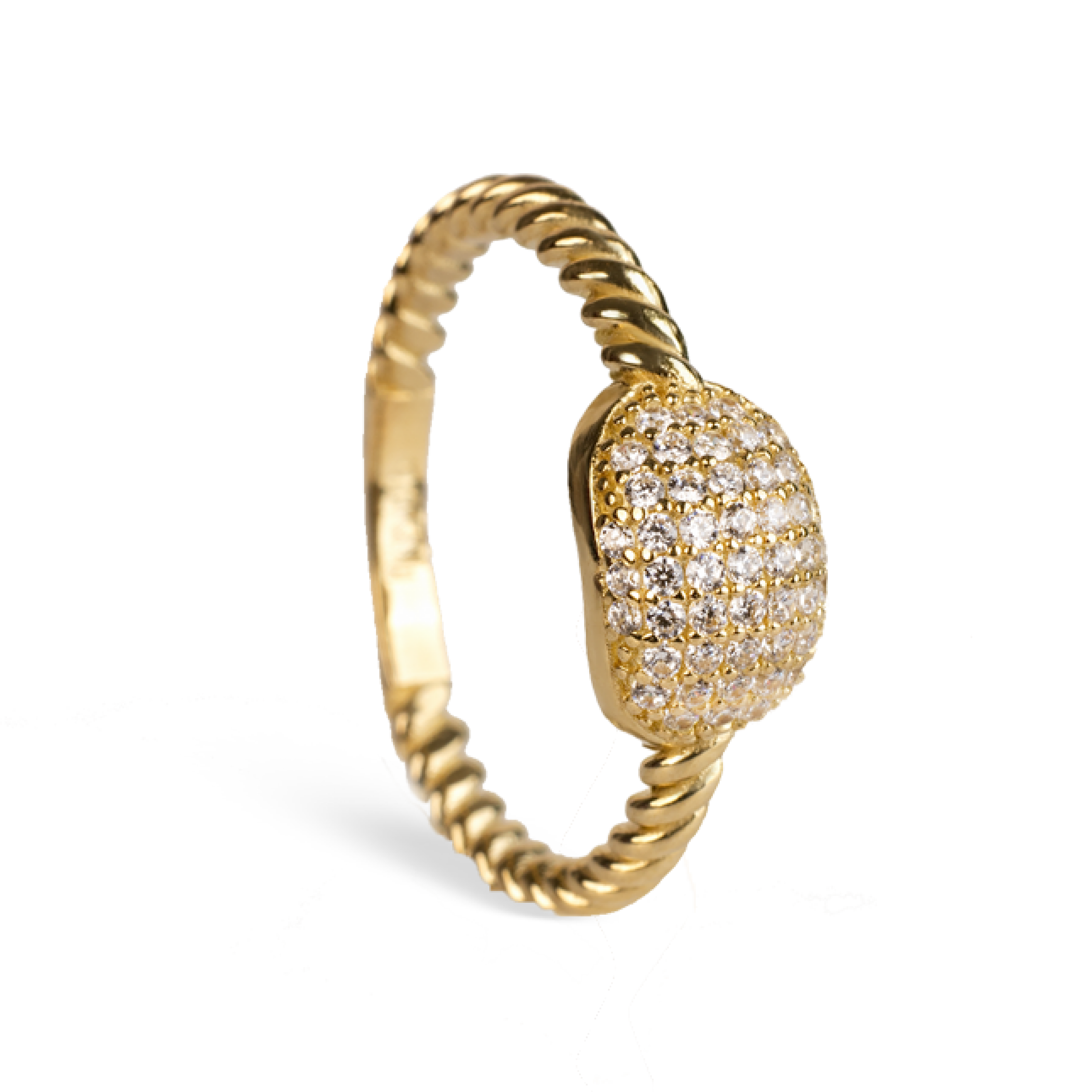 Twist Pave Ring